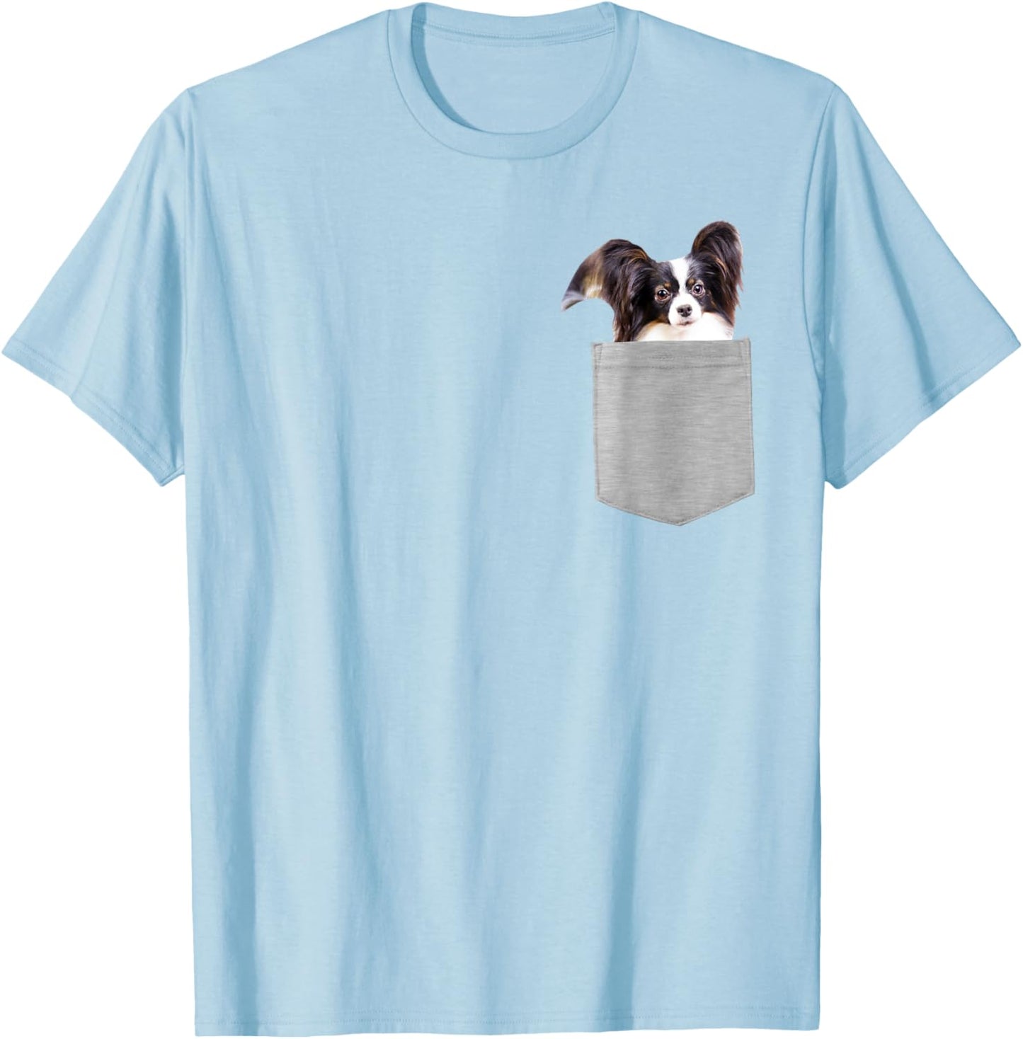 Dog in Your Pocket Papillon Women Kids T-Shirt - T-Shirt | Light Blue