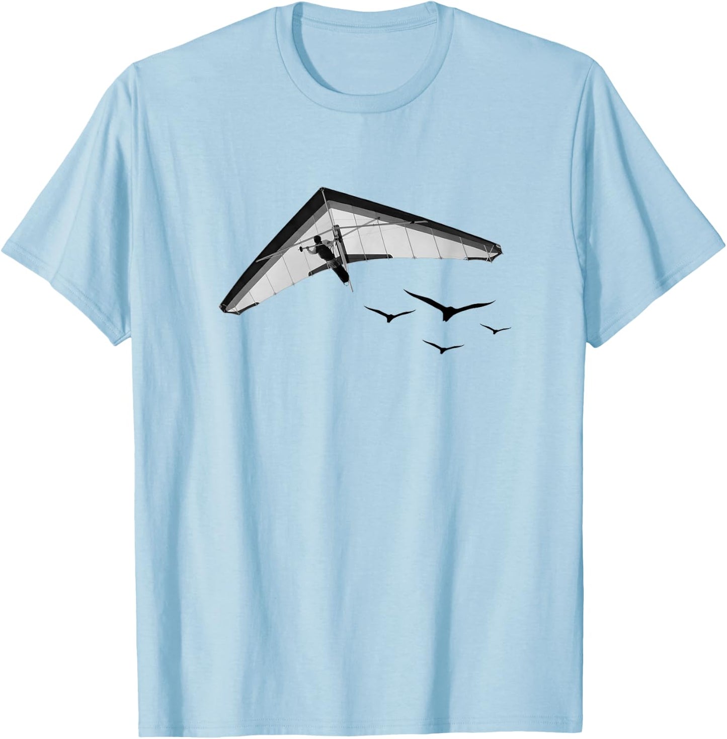 Hang Glide. Pilot Quote Fly, Aviate T-Shirt - T-Shirt | Light Blue