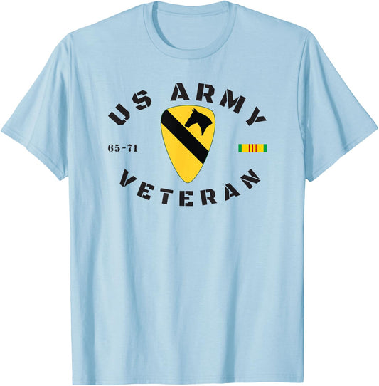 Us Army 1st Cav Vietnam Vet T-Shirt - T-Shirt | Light Blue