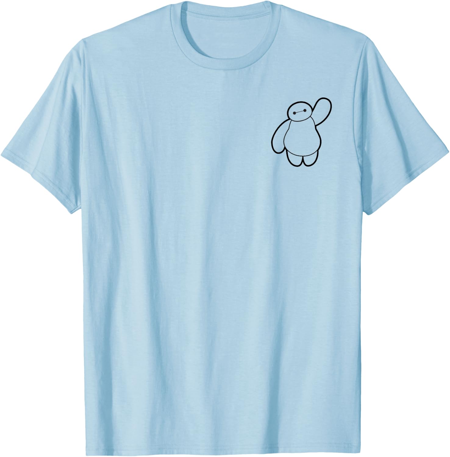 Disney Big Hero 6 Baymax Waiving Pocket T-Shirt - T-Shirt | Light Blue