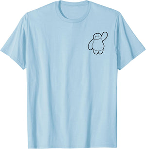 Disney Big Hero 6 Baymax Waiving Pocket T-Shirt - T-Shirt | Light Blue