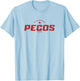 Pecos Texas TX Vintage Athletic Red Sports Logo T-Shirt - T-Shirt | Light Blue