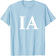 IA - Italia Three Part Italy Design - Italian Flag Part 3 T-Shirt - T-Shirt | Light Blue