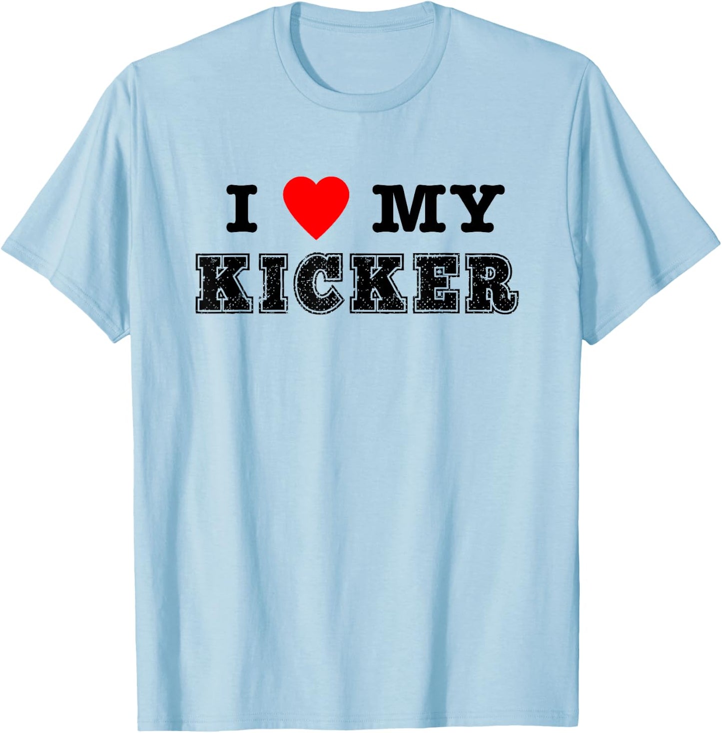 Football Shirts - I Heart My Kicker Football Shirt T-Shirt - T-Shirt | Light Blue