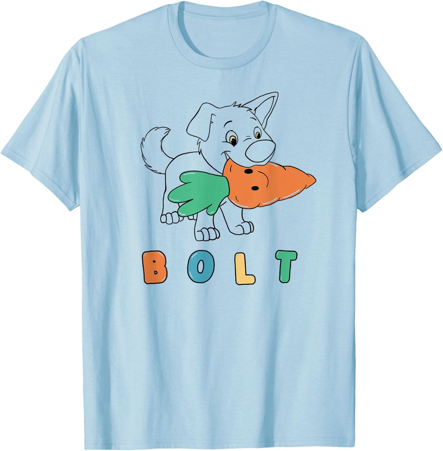 Disney Bolt International Dog Day Carrot Pup T-Shirt - T-Shirt | Light Blue