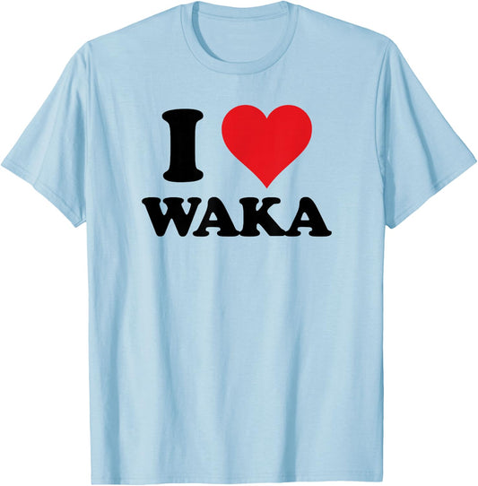 I Heart Waka First Name I Love Personalized Stuff T-Shirt - T-Shirt | Light Blue
