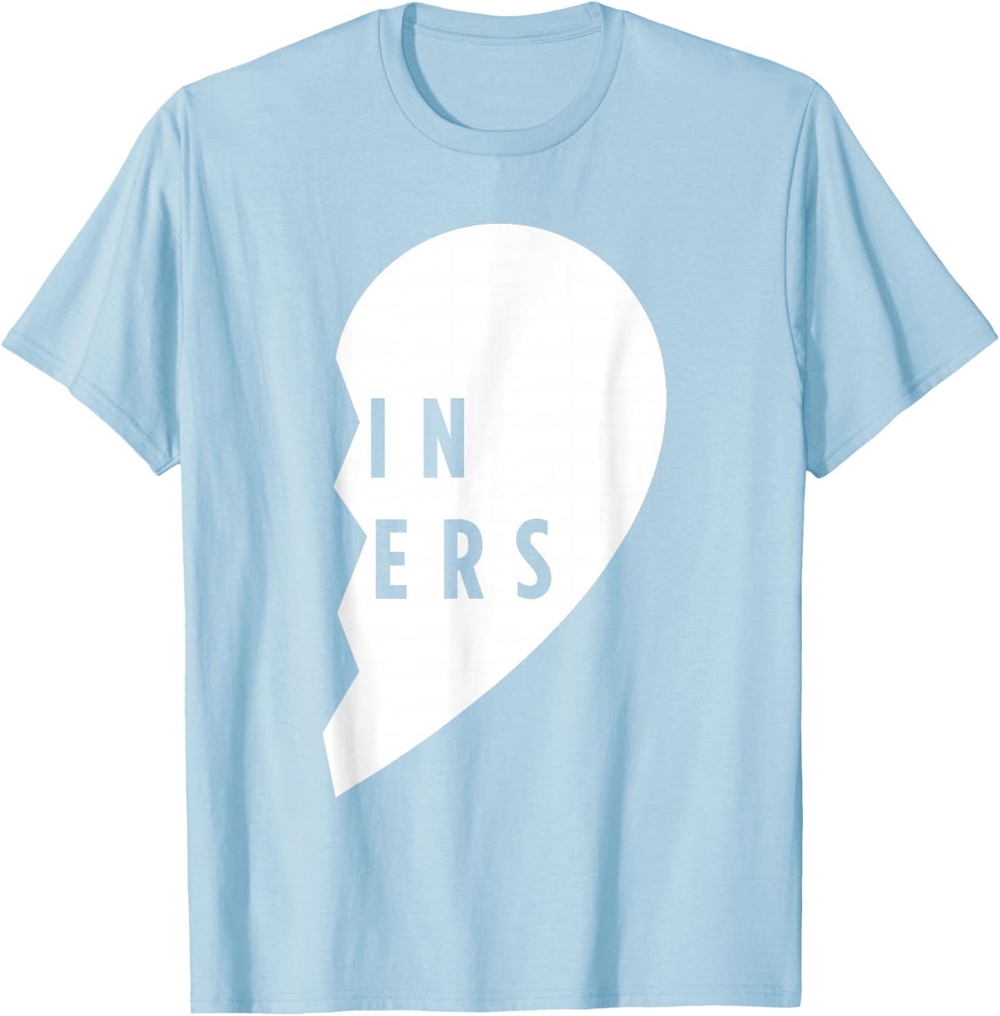 Twin Sisters Shirt Heart Half Matching Set - #2 of 2 T-Shirt - T-Shirt | Light Blue