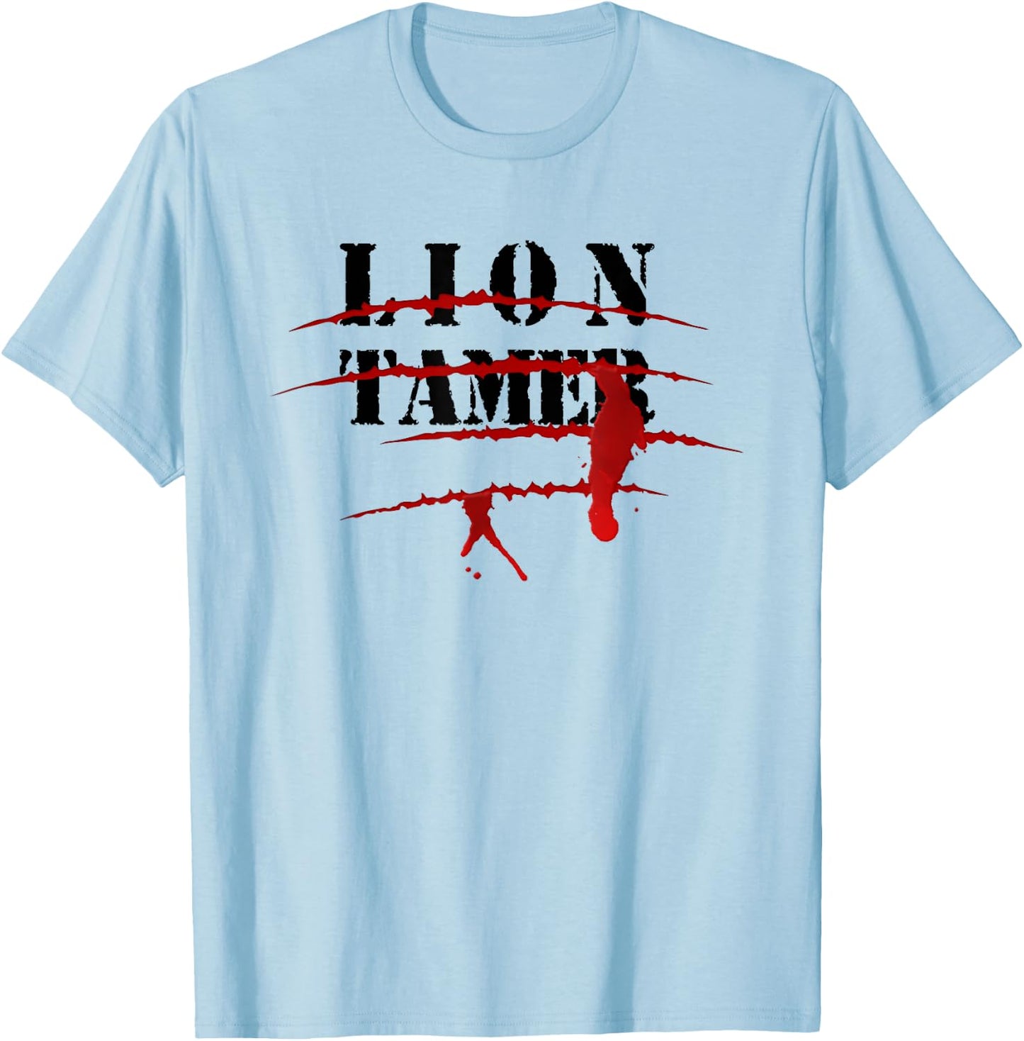 Lion Tamer Bloody Animal Attack Halloween Costume T-Shirt - T-Shirt | Light Blue