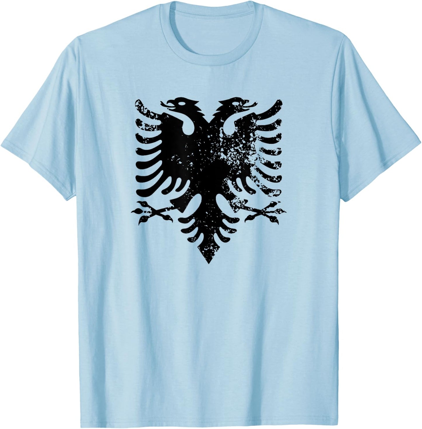 Albanian Flag Shirt Double Headed Eagle Albania T-Shirt - T-Shirt | Light Blue