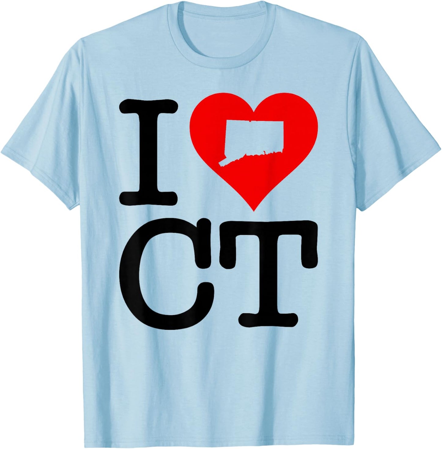 I Love Heart Connecticut Ct T-Shirt - T-Shirt | Light Blue