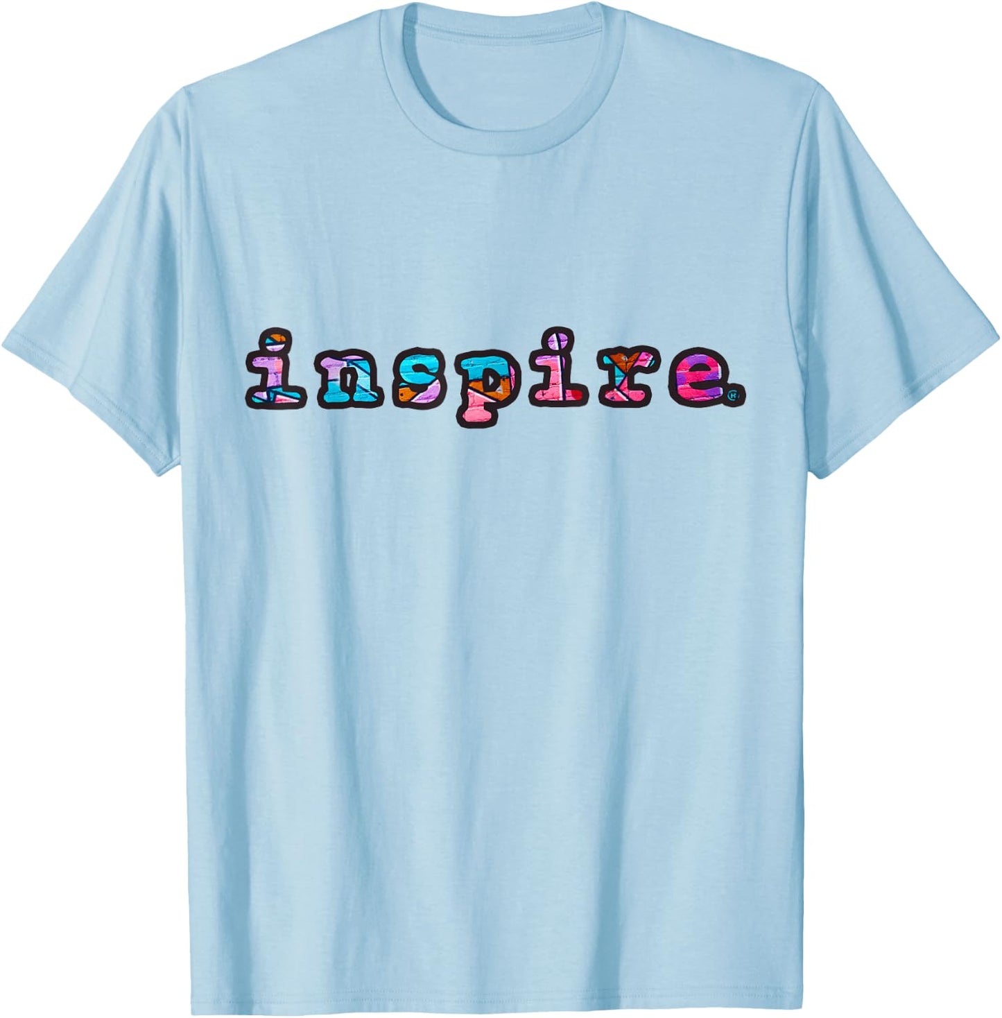 inspire Brand Graffiti Hip Hop Street Wear Gifts Men Women T-Shirt - T-Shirt | Light Blue
