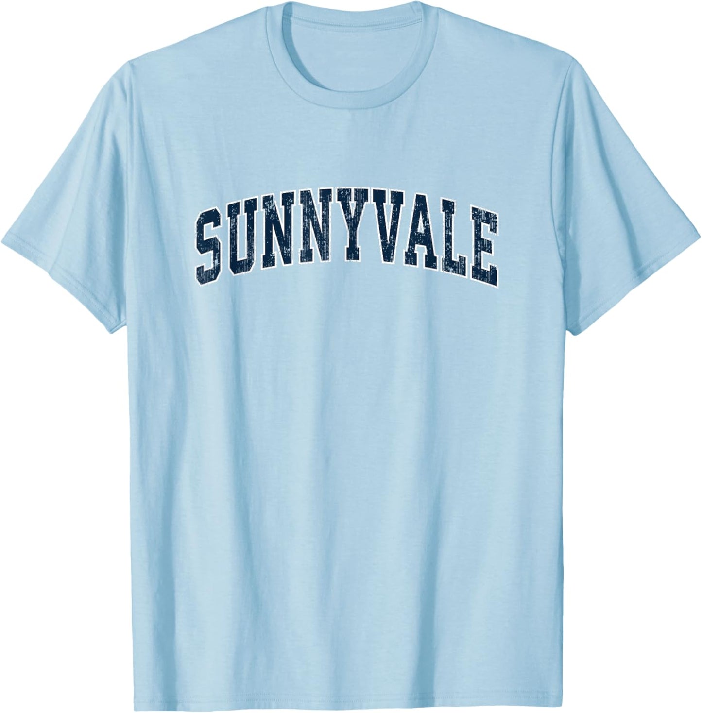 Sunnyvale California CA Vintage Sports Design Navy Design T-Shirt - T-Shirt | Light Blue