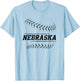 Nebraska Baseball State Pride Team Sport T-Shirt - T-Shirt | Light Blue