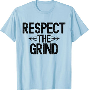 Vintage Respect The Grind T-Shirt - T-Shirt | Light Blue