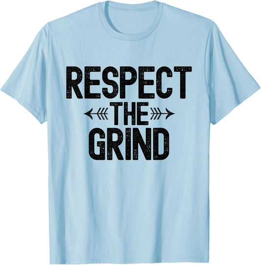 Vintage Respect The Grind T-Shirt - T-Shirt | Light Blue