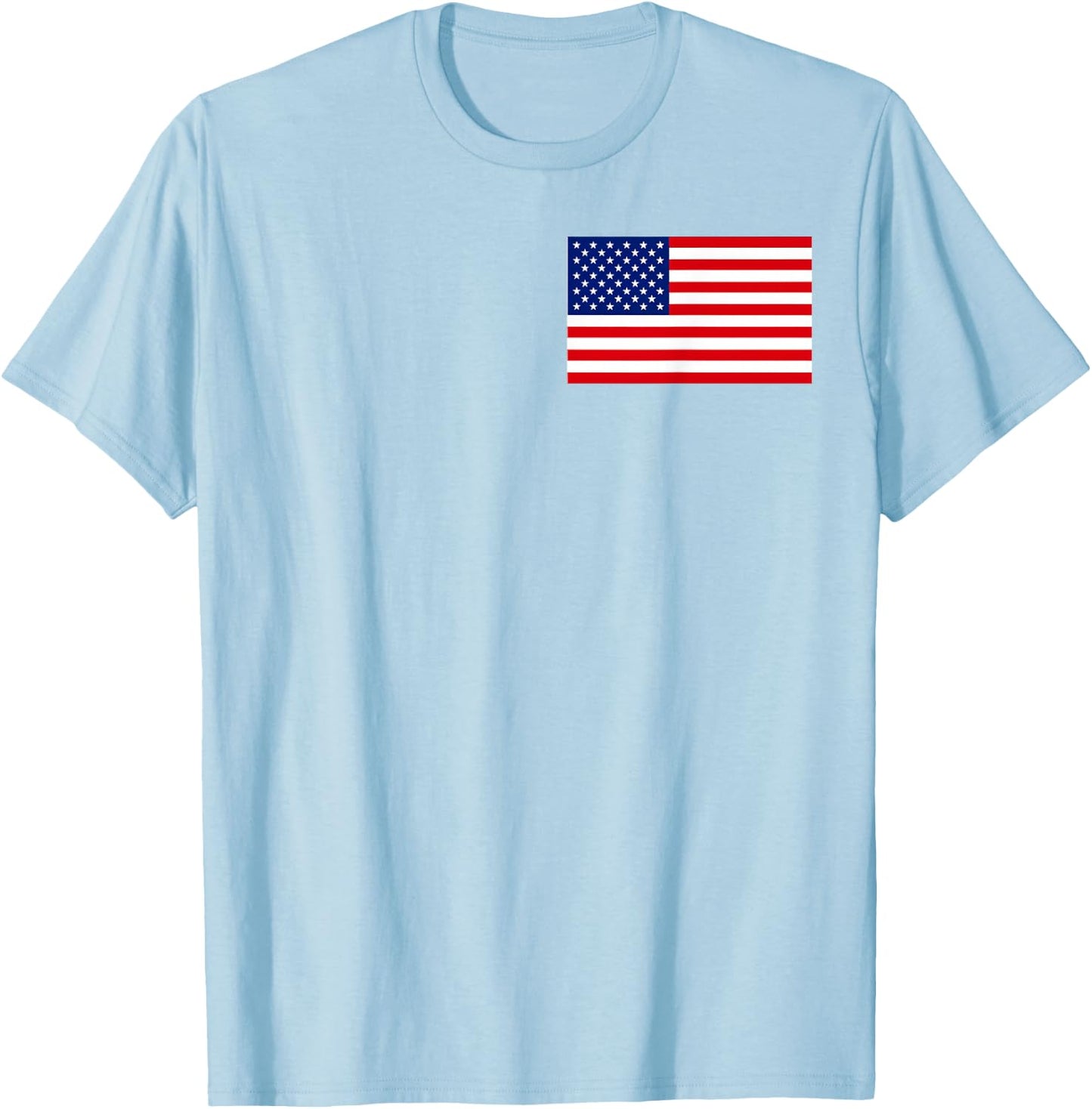 (2 Sides) 1776 2026 Patriotic USA Flag Eagle Freedom 250 T-Shirt - T-Shirt | Light Blue