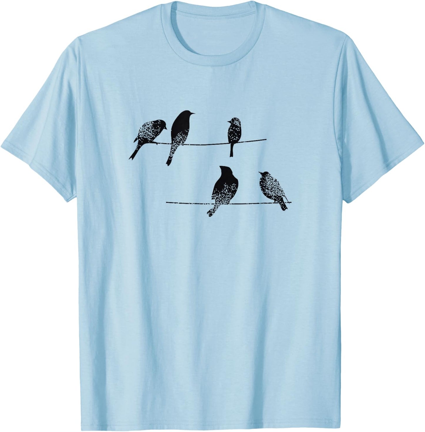 Birds on a wire T-Shirt - T-Shirt | Light Blue