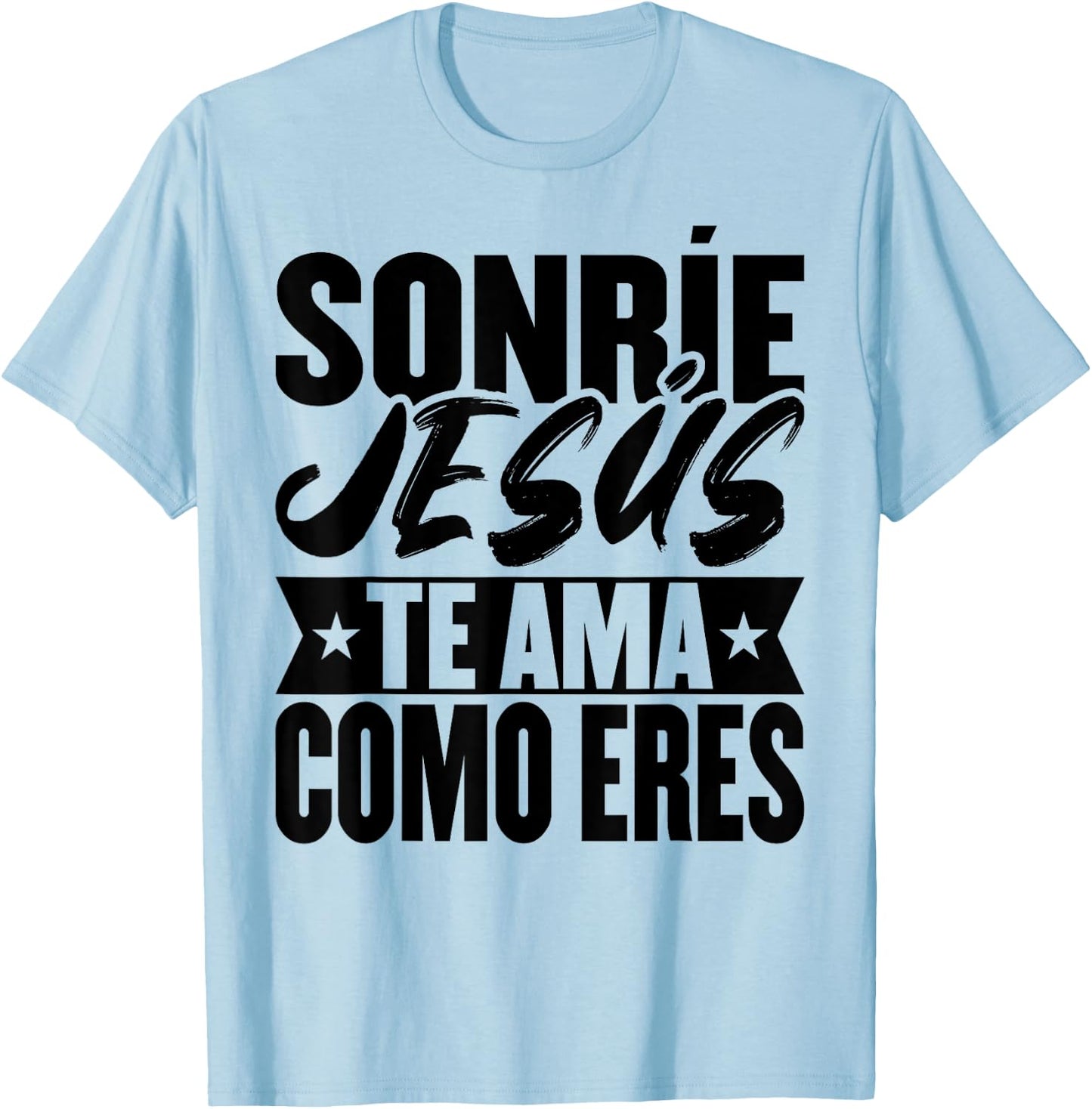 Camisetas Cristianas En Espanol Frases Biblia Jesús Te AMa T-Shirt - T-Shirt | Light Blue