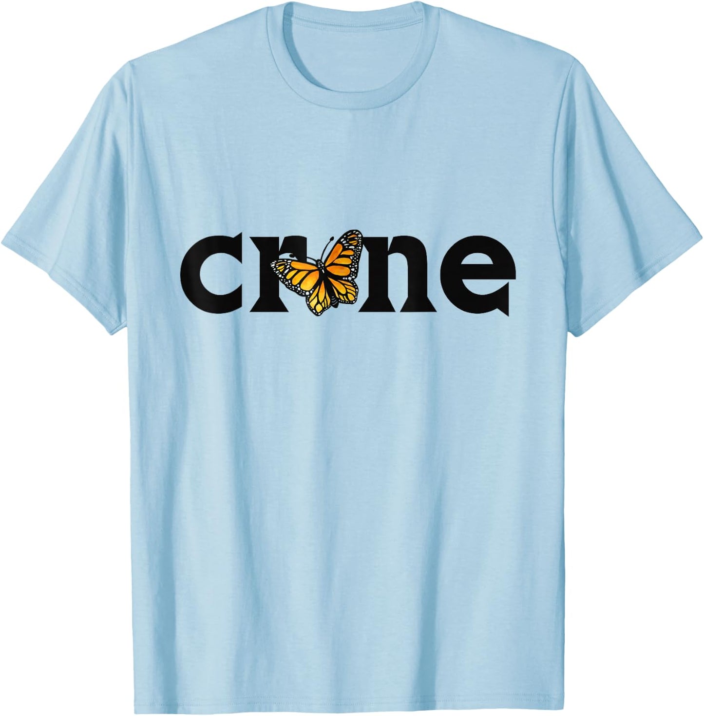 Crone Monarch Butterfly Elder Witch Woman T-Shirt - T-Shirt | Light Blue