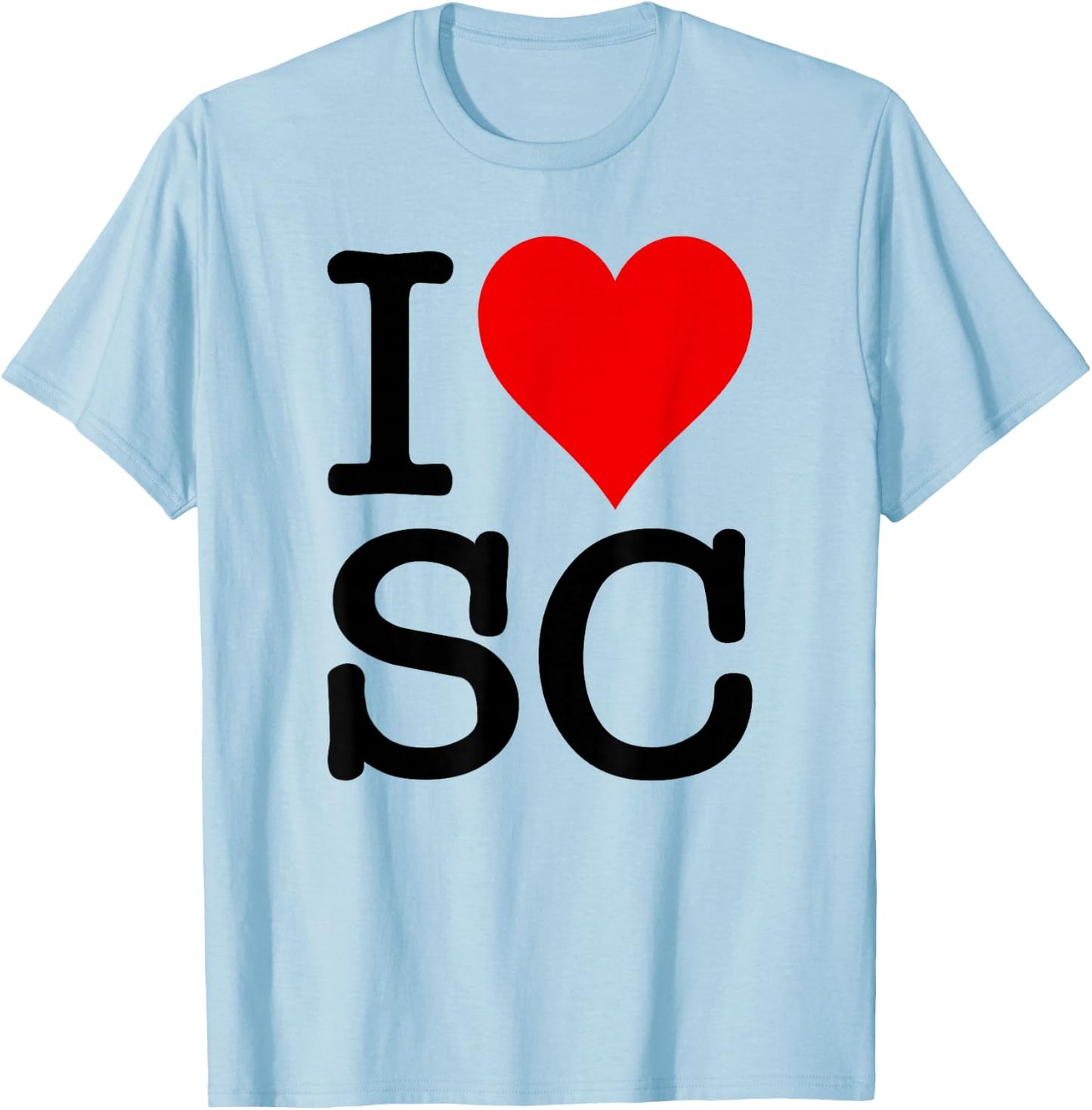 I Love Heart South Carolina Sc T-Shirt - T-Shirt | Light Blue