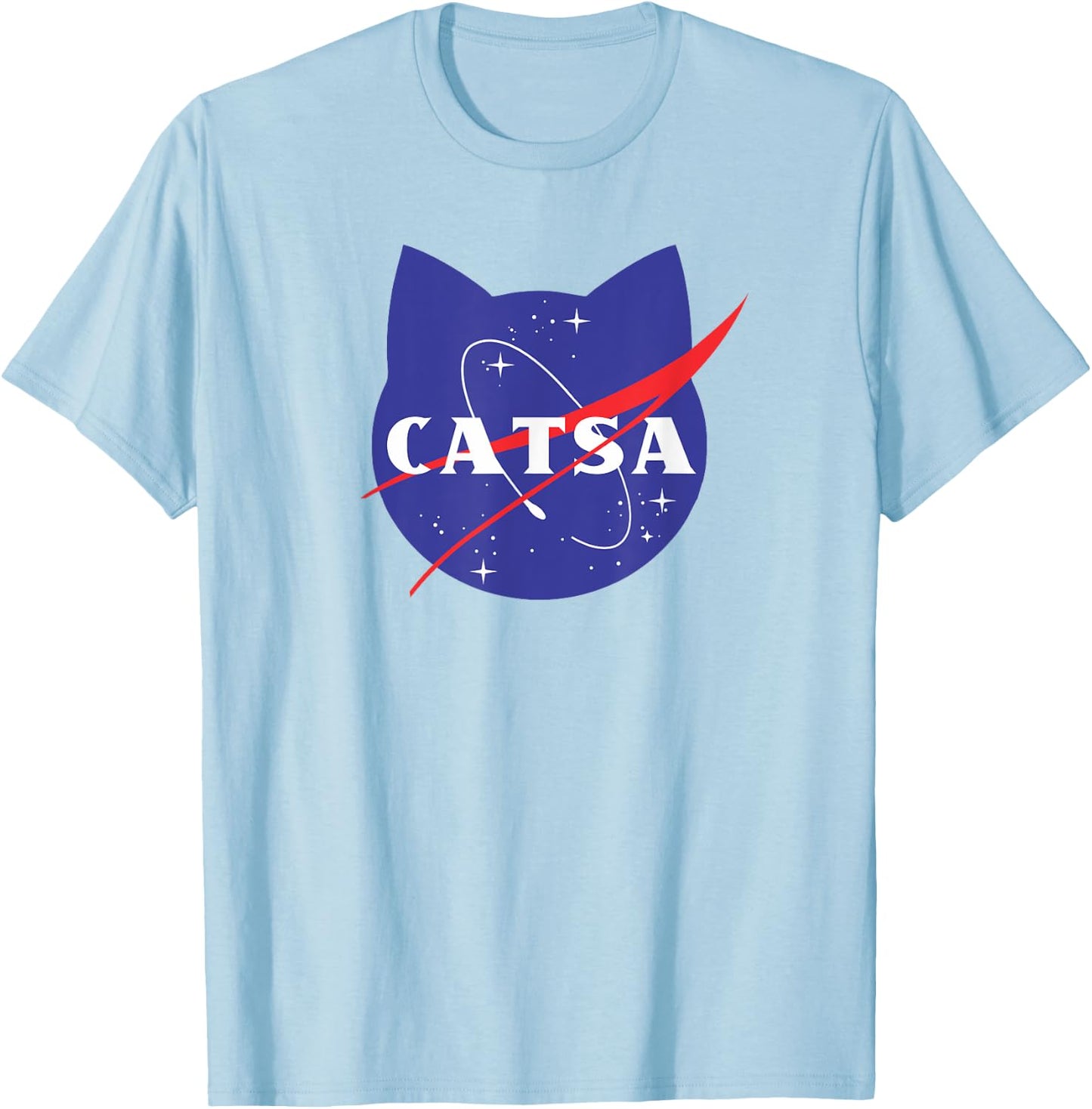 Cat Universe Space CATSA Space Cat Galaxy T-Shirt - T-Shirt | Light Blue
