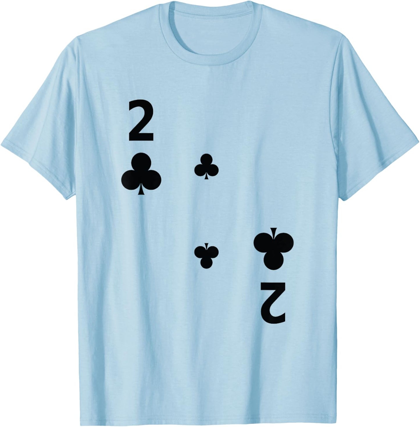 Two of Clubs Poker Playing Card Costume Group Shirt T-Shirt - T-Shirt | Light Blue