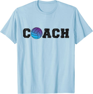 Volleyball Player Team Coach Coach T-Shirt - T-Shirt | Light Blue