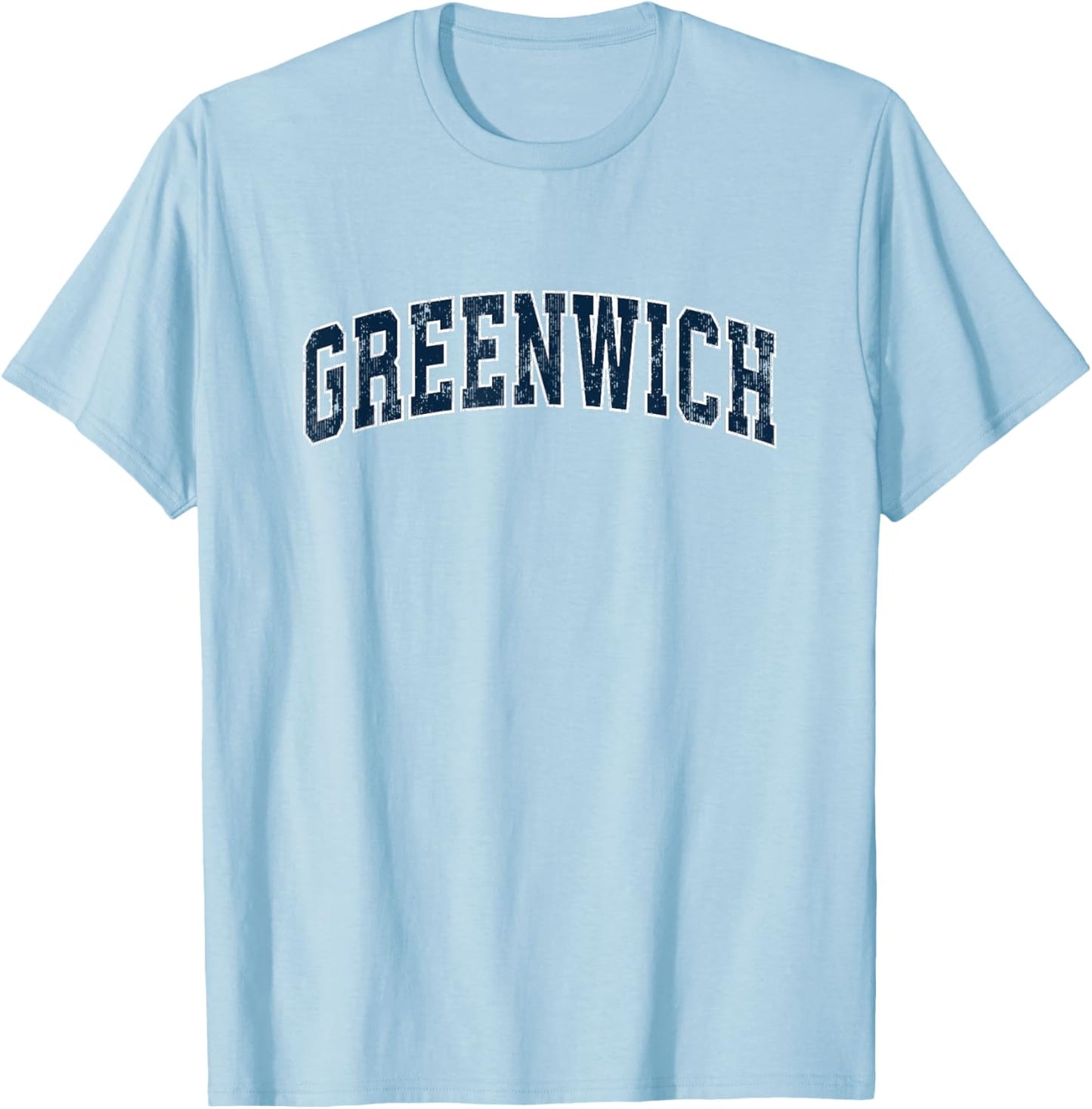 Greenwich Connecticut CT Vintage Sports Design Navy Design T-Shirt - T-Shirt | Light Blue
