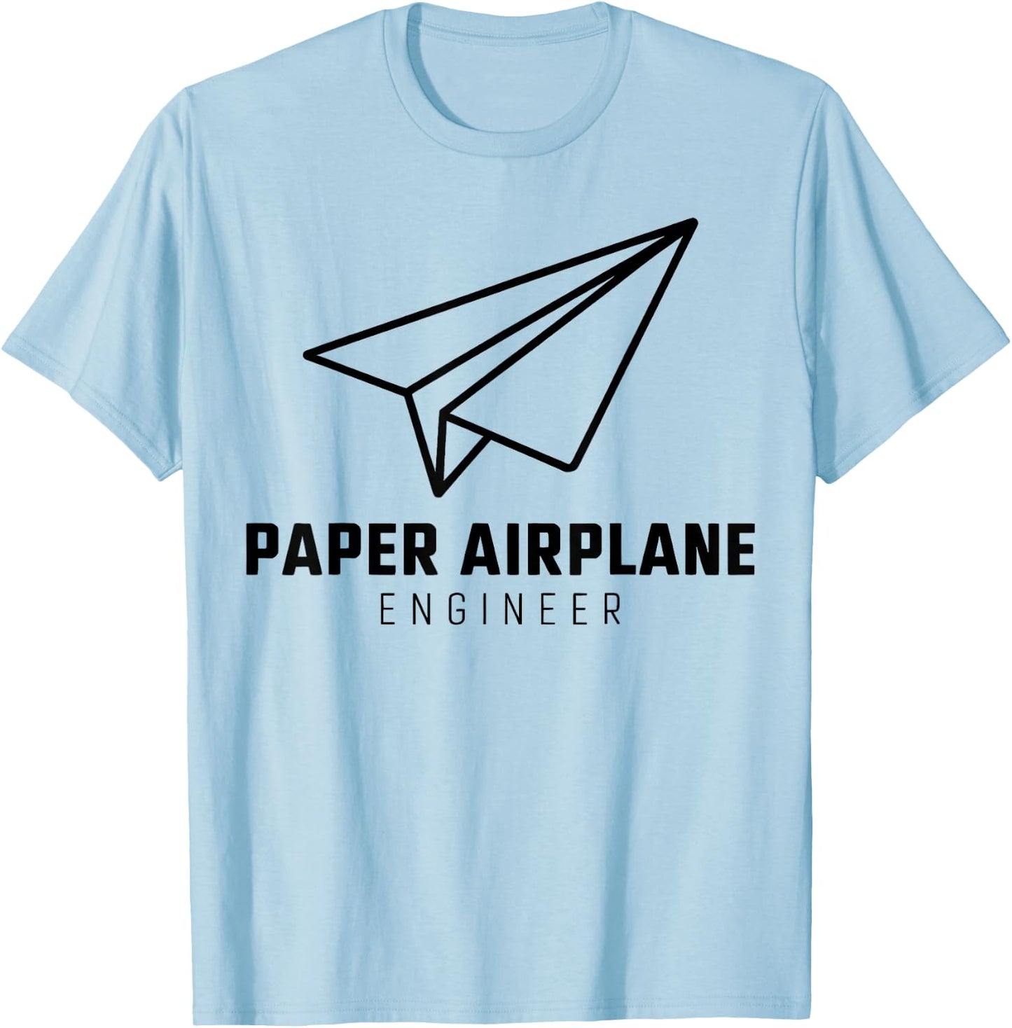 Funny Paper Airplane T-Shirt - T-Shirt | Light Blue