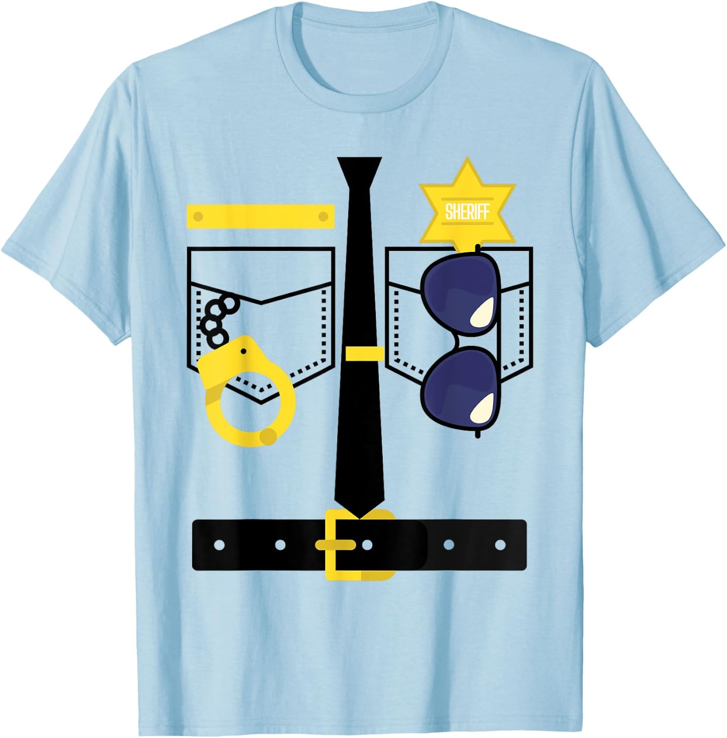Police Uniform Costume Halloween Kids T-Shirt - T-Shirt | Light Blue