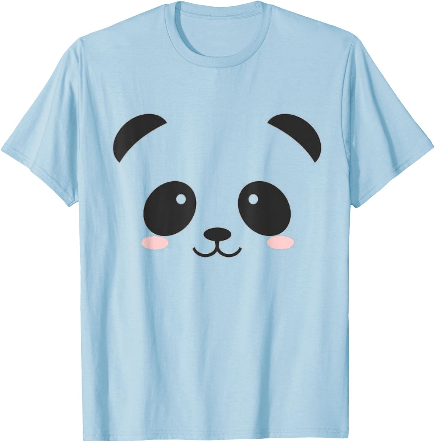 Cute Halloween Panda Bear Face Costume Kids Gift T-Shirt - T-Shirt | Light Blue