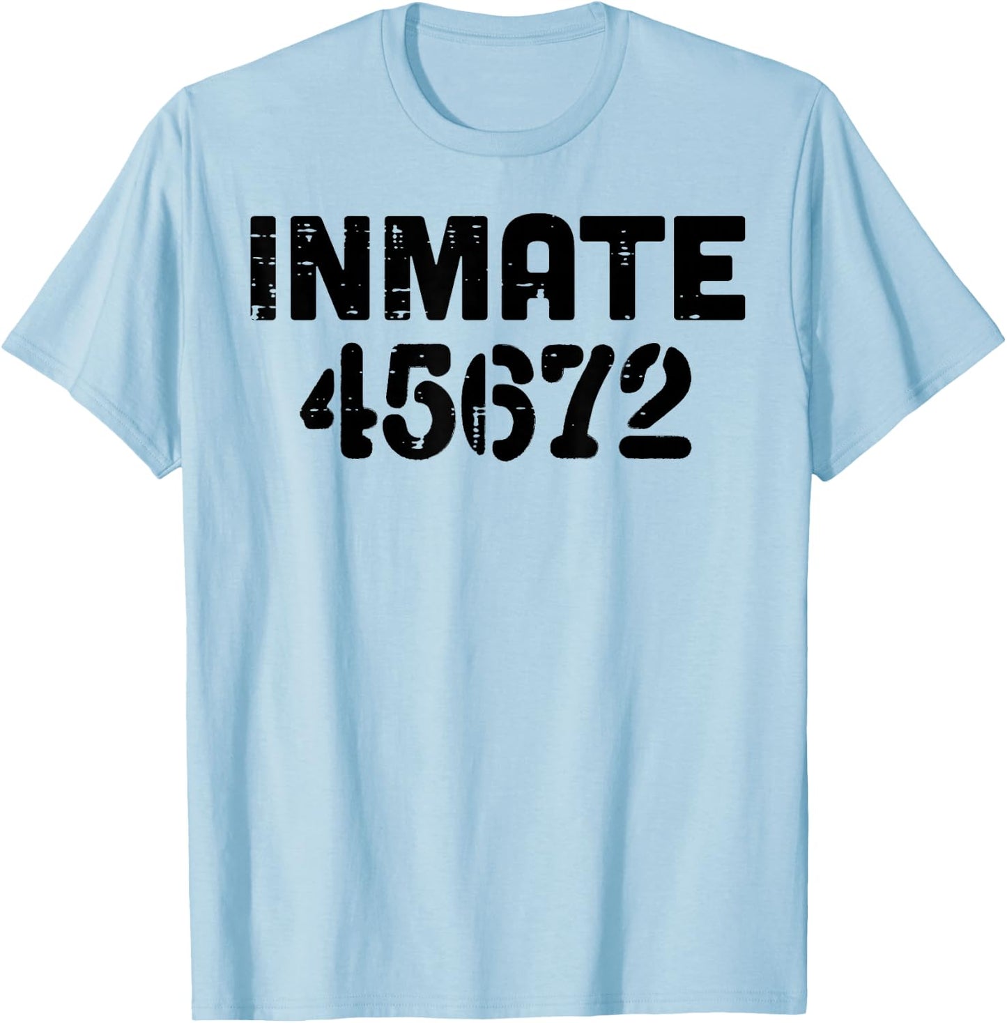 Jail Inmate 45672 Funny Prisoner Halloween Prison Men Women T-Shirt - T-Shirt | Light Blue
