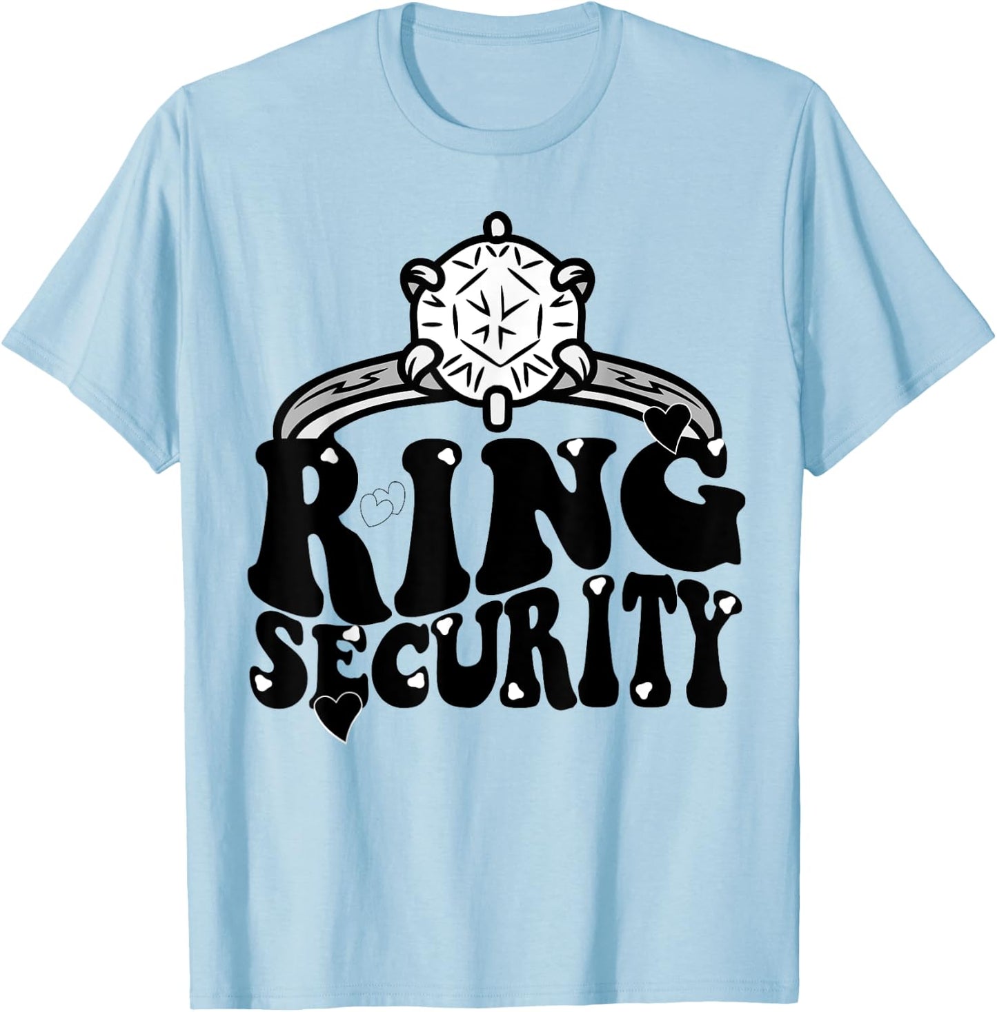 Ring Security Kids Ring Bearer Boys Wedding Tuxedo Party T-Shirt - T-Shirt | Light Blue