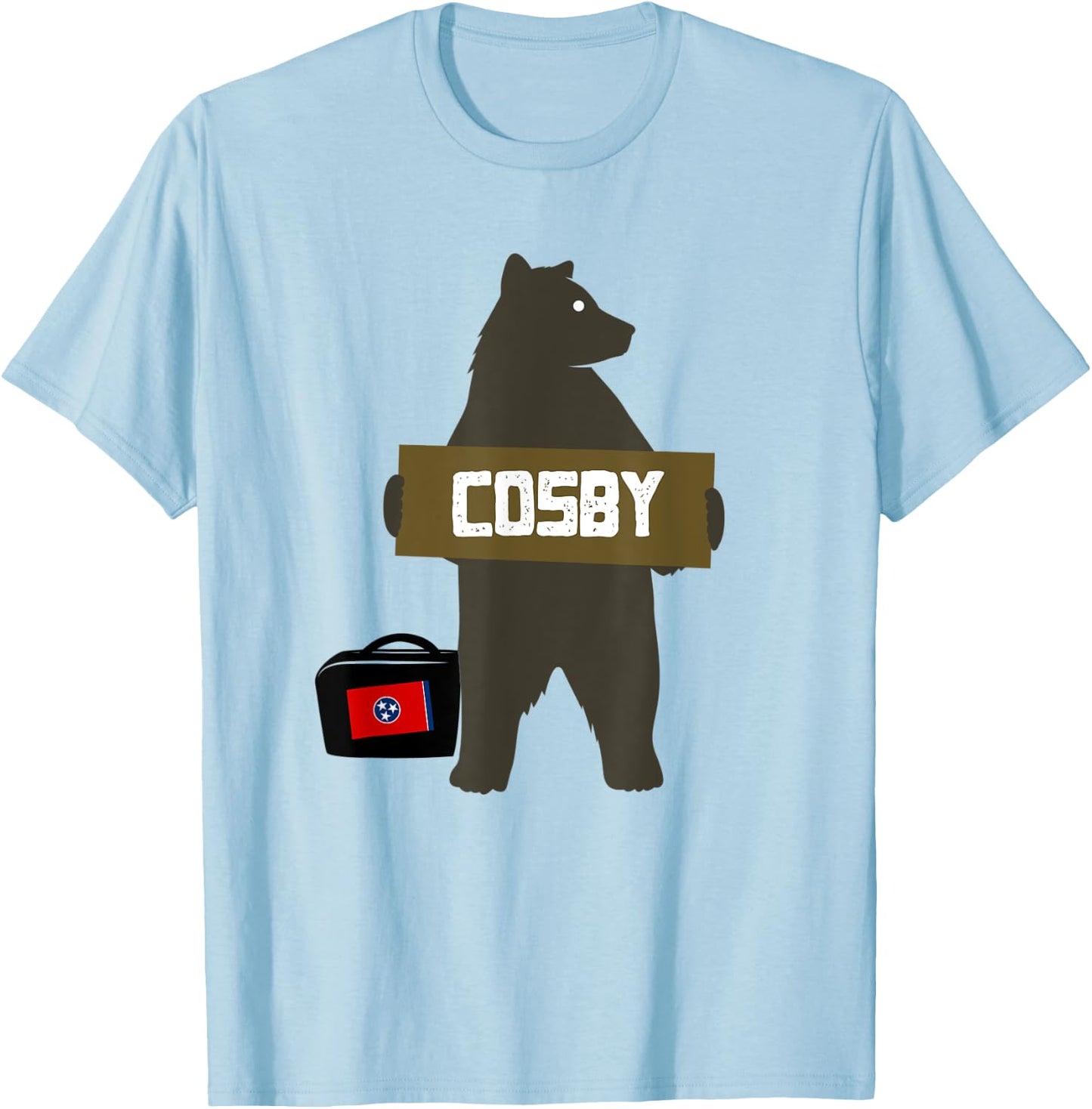 Cosby, Tennessee Smoky Mountains Hitchhiking Bear T-Shirt - T-Shirt | Light Blue