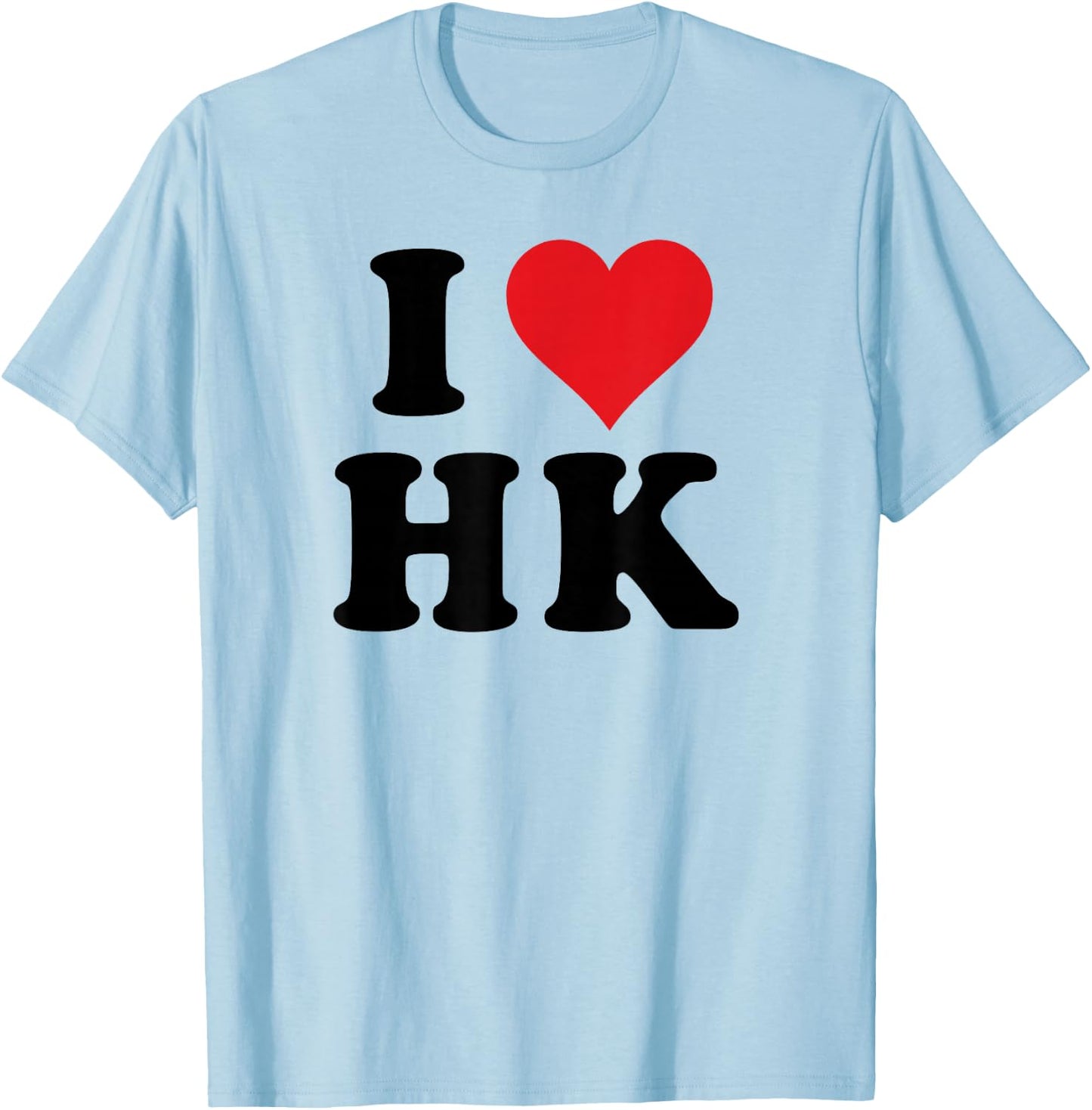 I Heart HK Initials I Love H.K. First and Last Name H K T-Shirt - T-Shirt | Light Blue