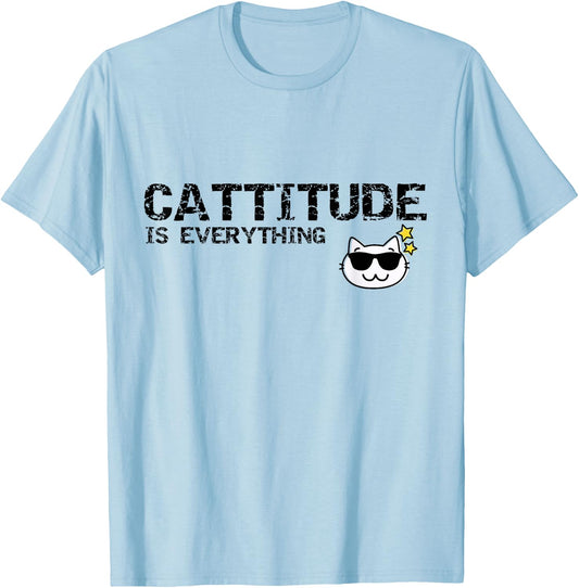 Cat Lover Attitude - Cattitude , Women, Kids T-Shirt - T-Shirt | Light Blue