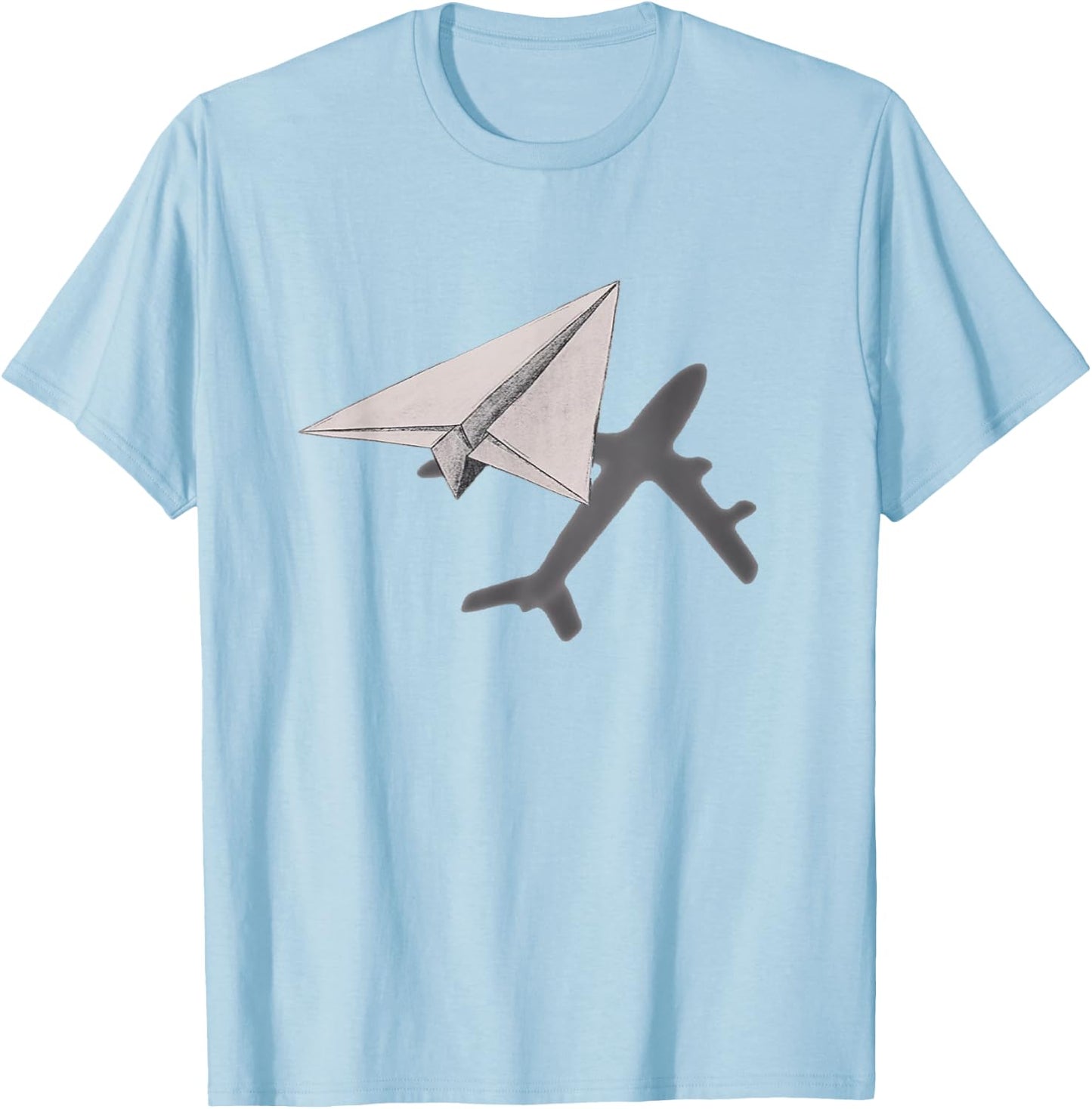 Funny Pilot paper Airplane for CO-pilots BOYS PARTY T-Shirt - T-Shirt | Light Blue