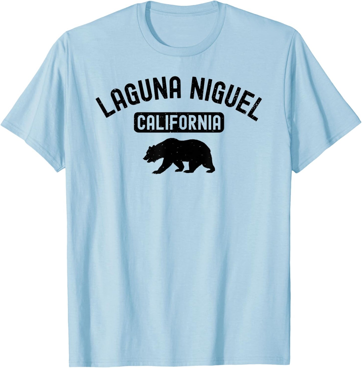 Laguna Niguel California USA Flag Vintage Bear Orange County T-Shirt - T-Shirt | Light Blue