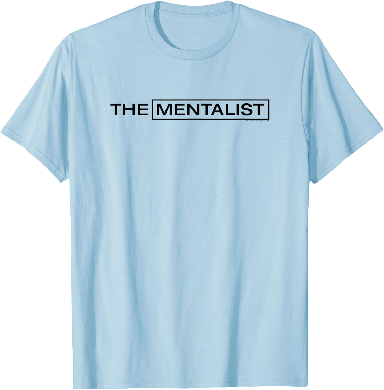 Warner Bros. The Mentalist Logo - Women's Adults & Kids - White - Short Sleeve - Classic Fit - Cotton Blend - TV Series Logo T-Shirt - T-Shirt | Light Blue