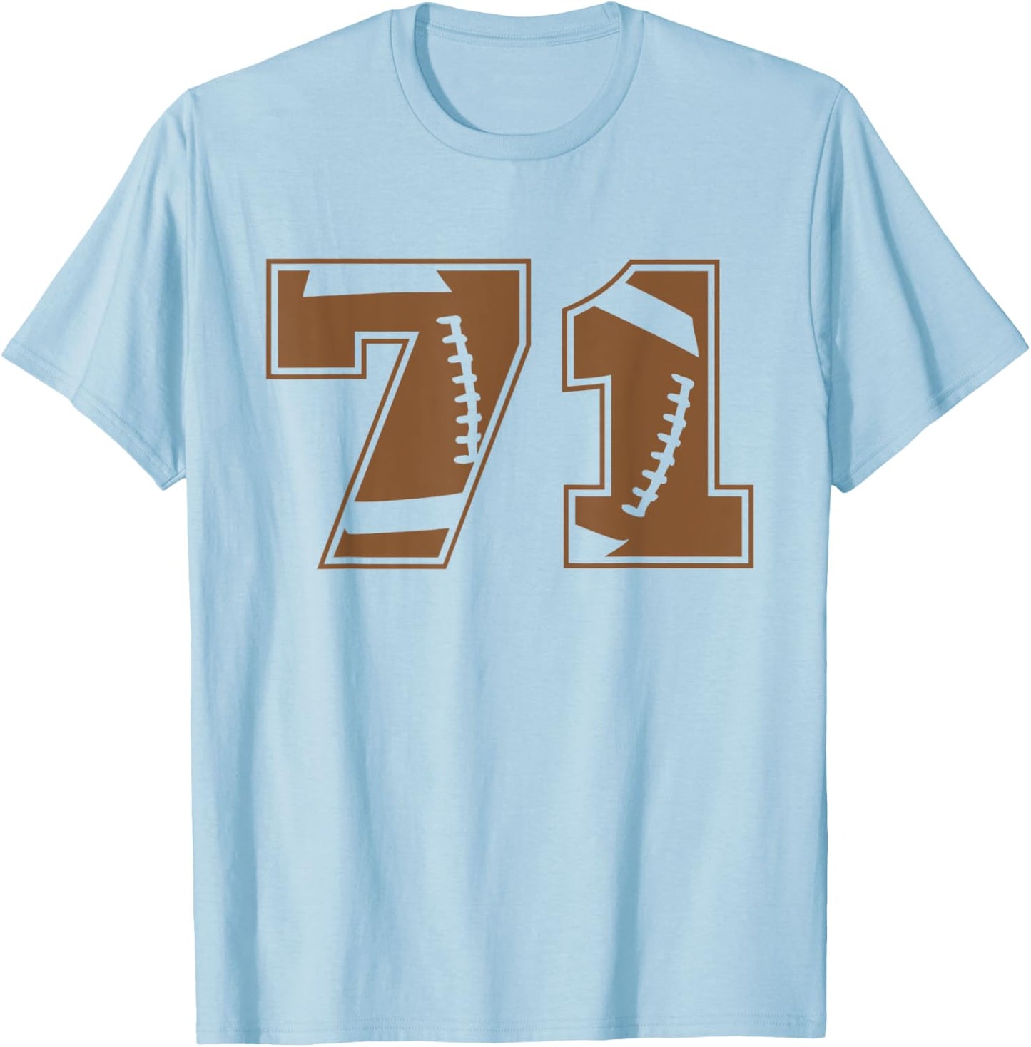Football 71 Jersey Number T-Shirt - T-Shirt | Light Blue