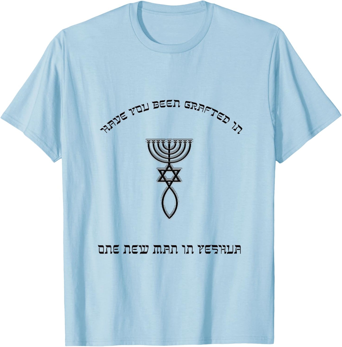 Grafted In Messianic Christians | Messianic Seal T-Shirt - T-Shirt | Light Blue