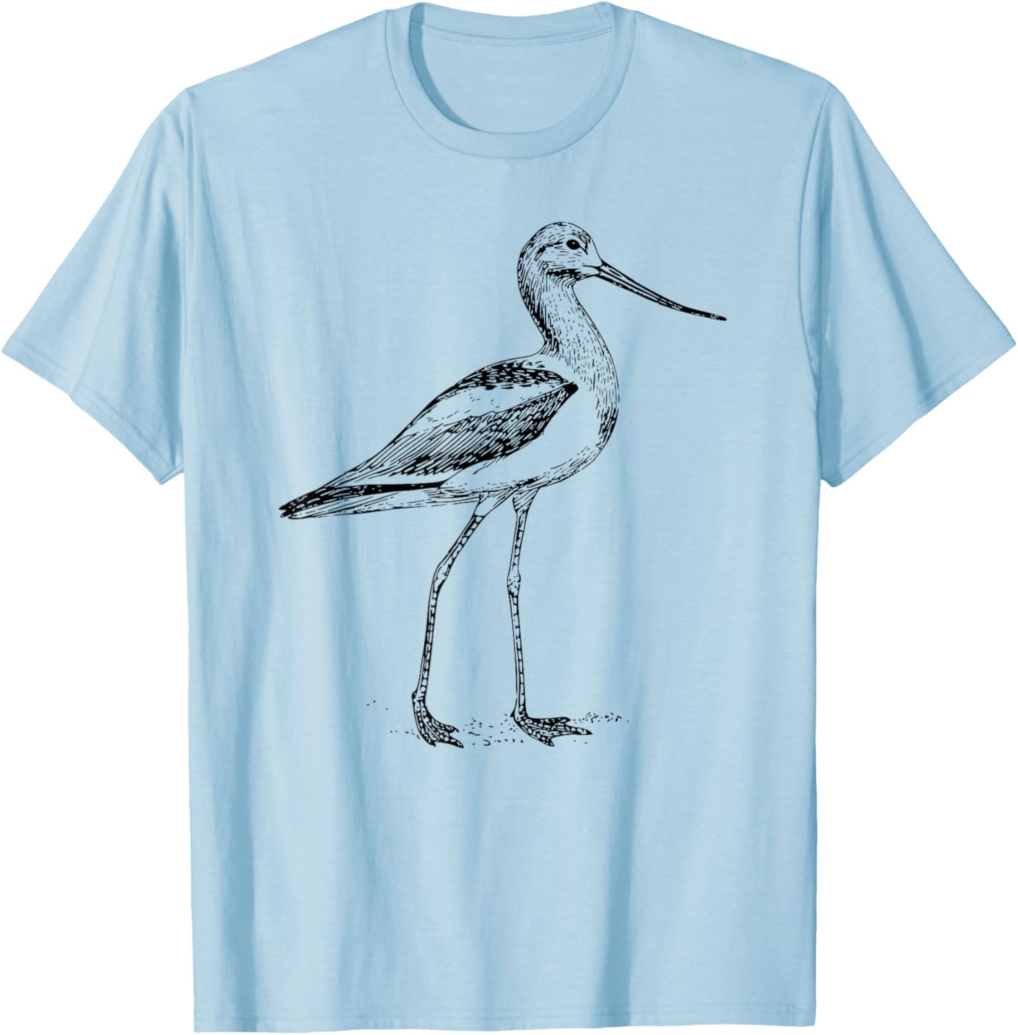 Avocet Bird T-Shirt - T-Shirt | Light Blue