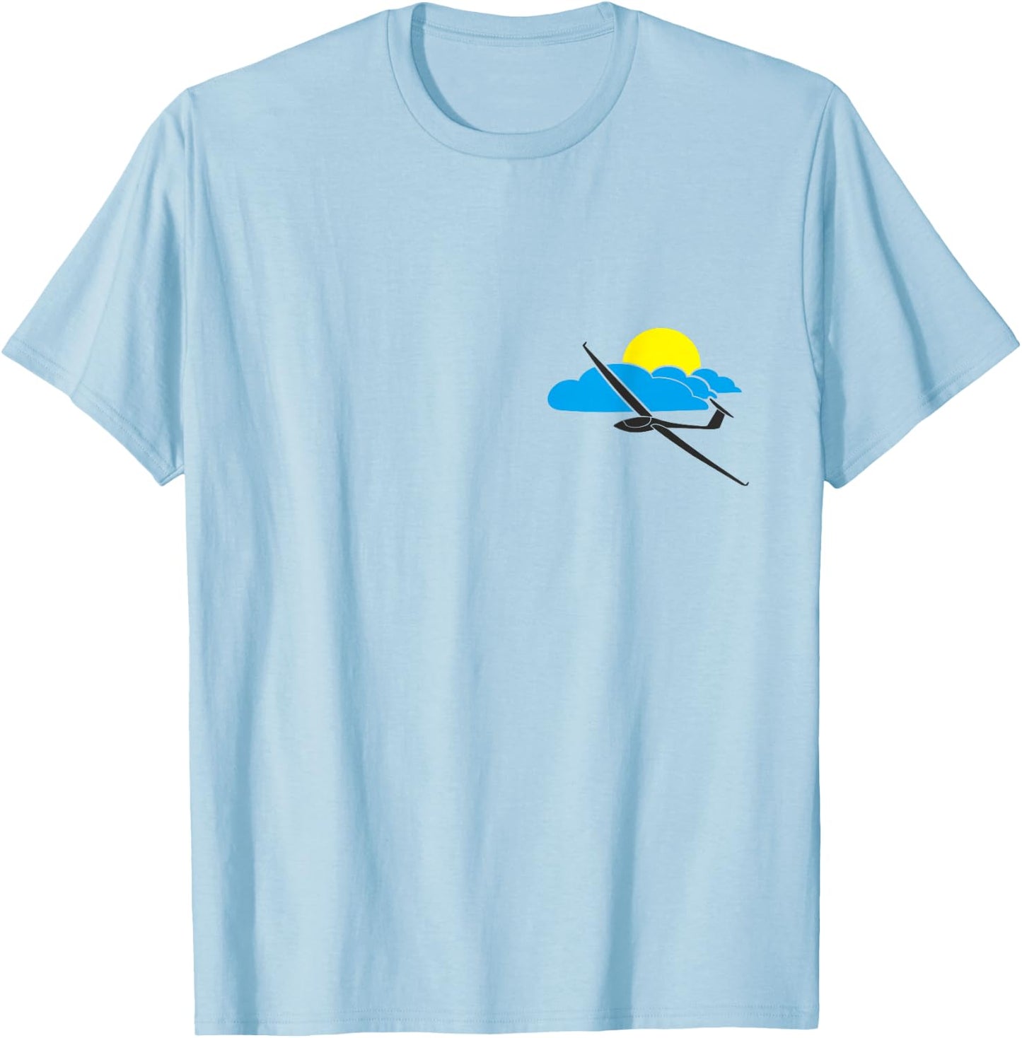 Gliding Glider Pilot Soar Soaring Thermals Sailplane T Shirt T-Shirt - T-Shirt | Light Blue