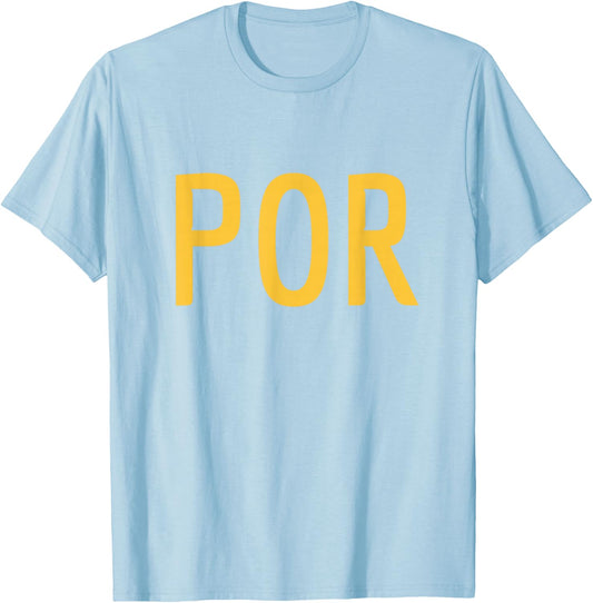 POR - Portugal Three Part Design - Portuguese Flag Part 1 T-Shirt - T-Shirt | Light Blue