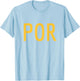 POR - Portugal Three Part Design - Portuguese Flag Part 1 T-Shirt - T-Shirt | Light Blue