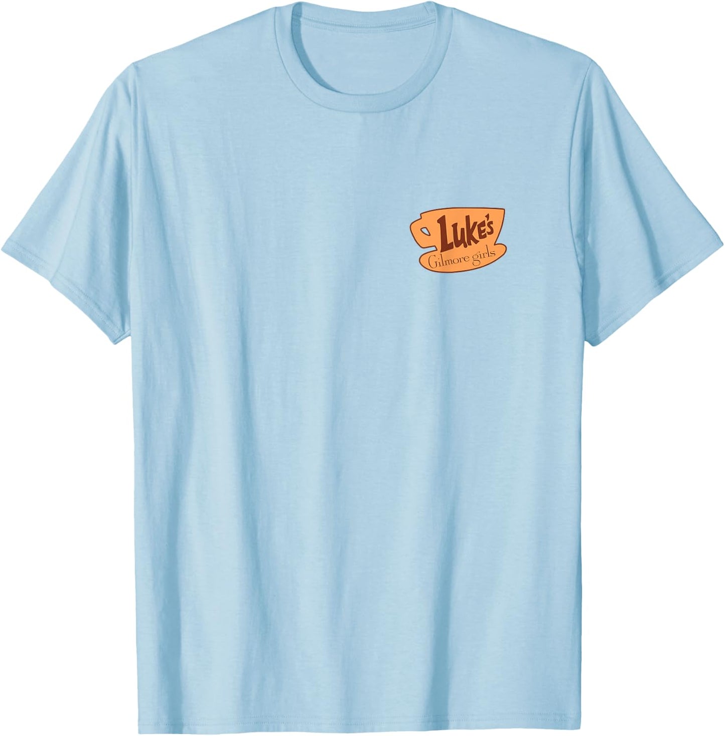 Gilmore Girls Eat at Luke's Diner Front and Back TV Show T-Shirt - T-Shirt | Light Blue