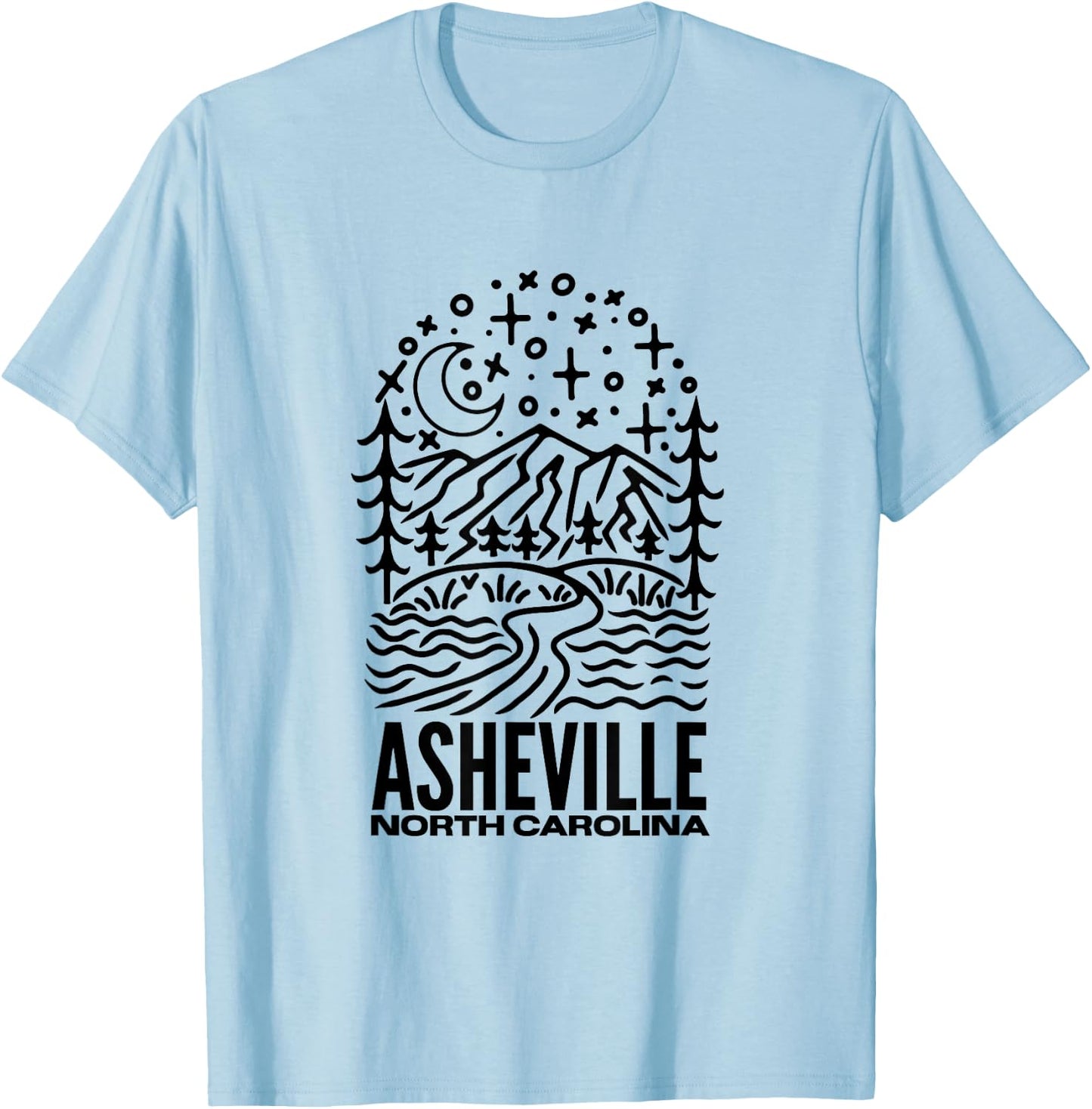 Asheville NC Nature T-Shirt - T-Shirt | Light Blue