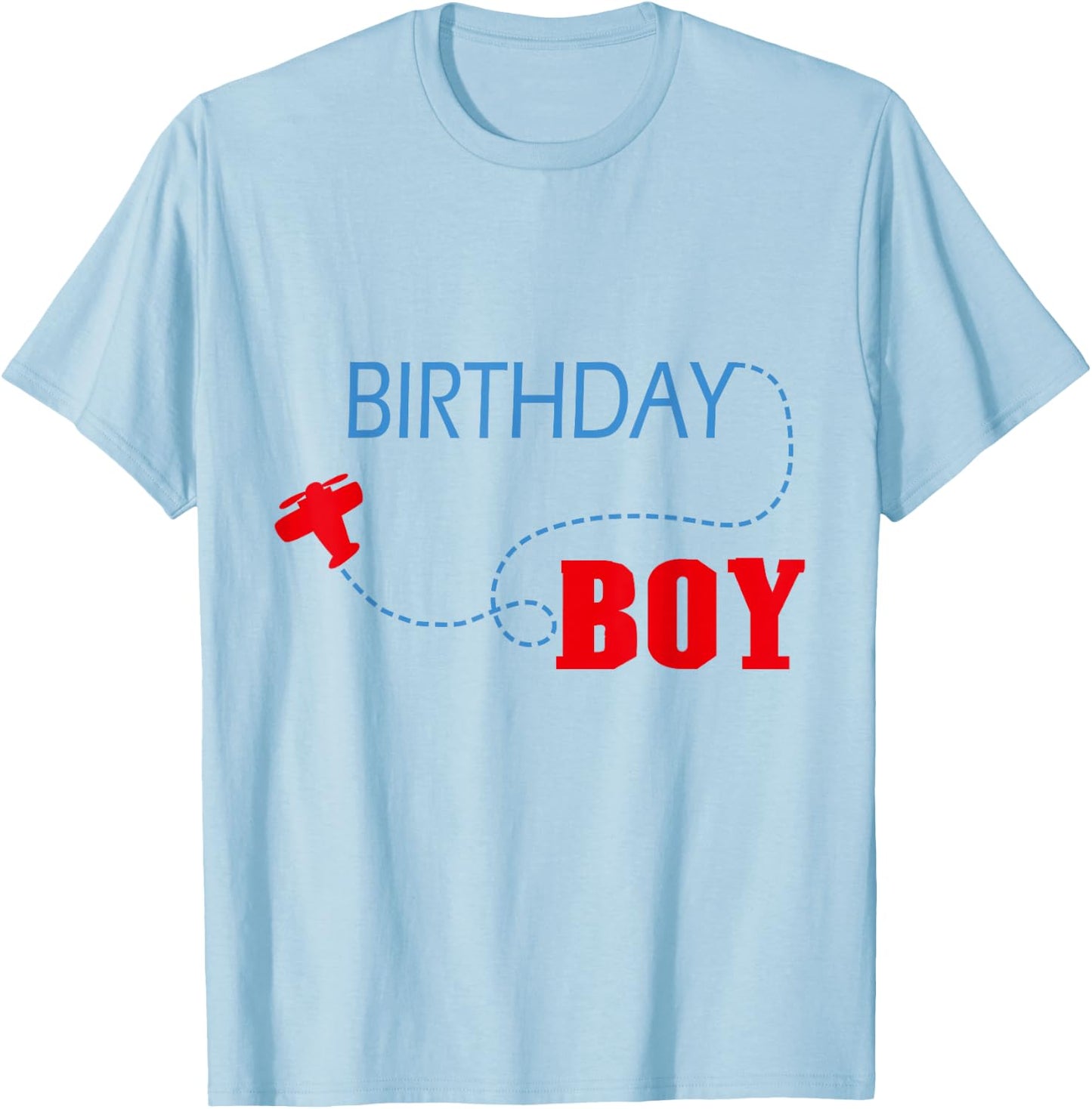 Airplane Birthday Boy Party Theme, airplane Matching Family T-Shirt - T-Shirt | Light Blue