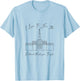 Detroit MI Temple, I love to see my temple, calligraphy T-Shirt - T-Shirt | Light Blue