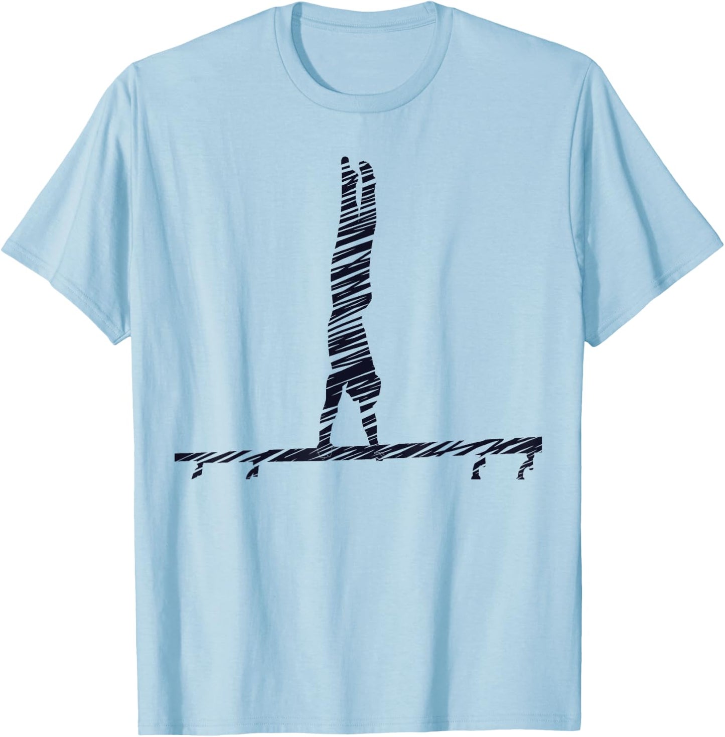 Gymnastics Fan Vintage Design T-Shirt - T-Shirt | Light Blue
